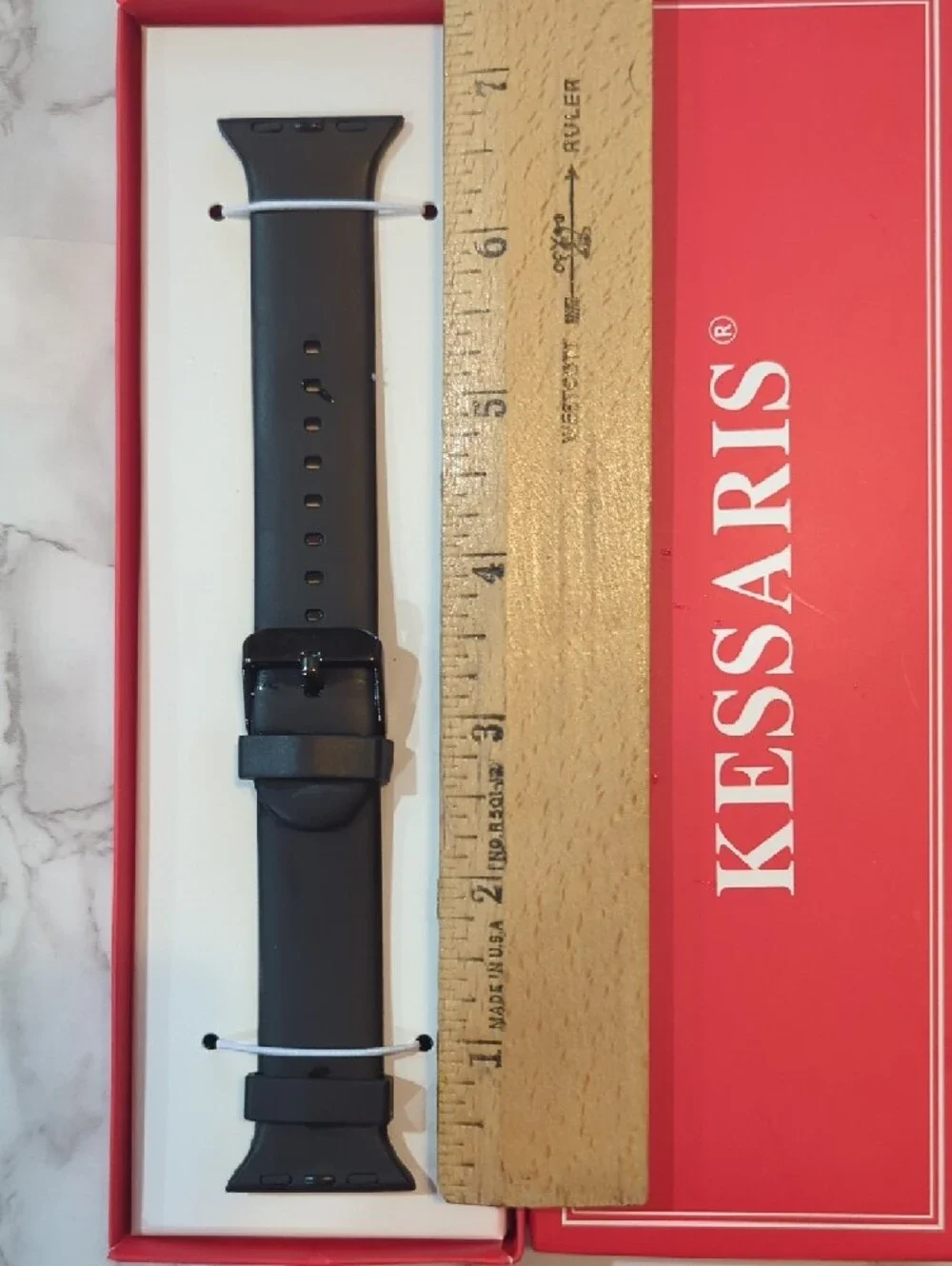 KESSARIS Black Silicone Replacement Watch Band